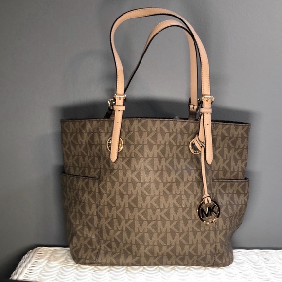 Michael Kors Handbags - Sally 2 in 1 Logo and Faux Leather Tote Bag